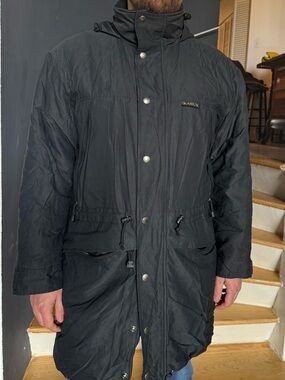 Kanuk Men's Black Trench Coat with Hood